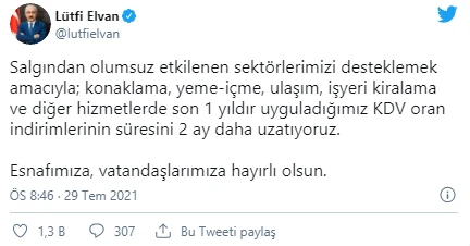 Bakan Elvan müjdeyi verdi: KDV indiriminin süresi 2 ay daha uzatıldı